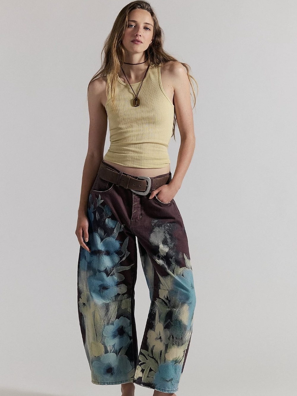 We The Free Good Luck Printed Barrel Jeans.  ***Price Is Firm*** - Picture 4 of 10